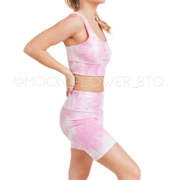 Kimberly Pink Cloud Tie-Dye Workout Set - Picture 5 of 14